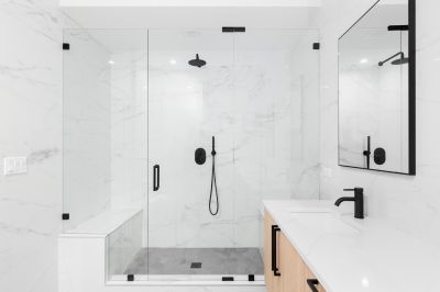 Modern Shower with Frameless Glass